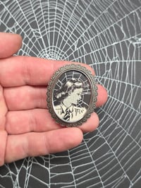 Image 1 of Vintage Brooches-  1940s engravings page & preserved spider webs - 6