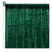 Image 3 of Velvet 16ft H x 52" W Drape/Backdrop Curtain Panel - Emerald Green $14 for rent only 