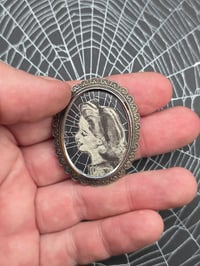 Image 1 of Vintage Brooches-  1940s engravings page & preserved spider webs - 4