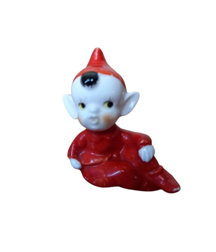 【水彩画】エルフの少女（レッド） Vintage collectable figurines by Lady Sadies Vintage | Lady Sadies