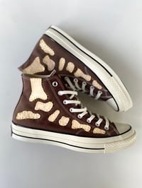 Image 3 of [ LAST PAIR ] BROWN CONVERSE CHUCK 70s HANDSEWN BONES CUSTOM BY KFM SIZE 7.5