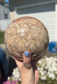 Image 5 of XXL BEAUTIFULLY BANDED MEXICAN LACE AGATE SPHERE