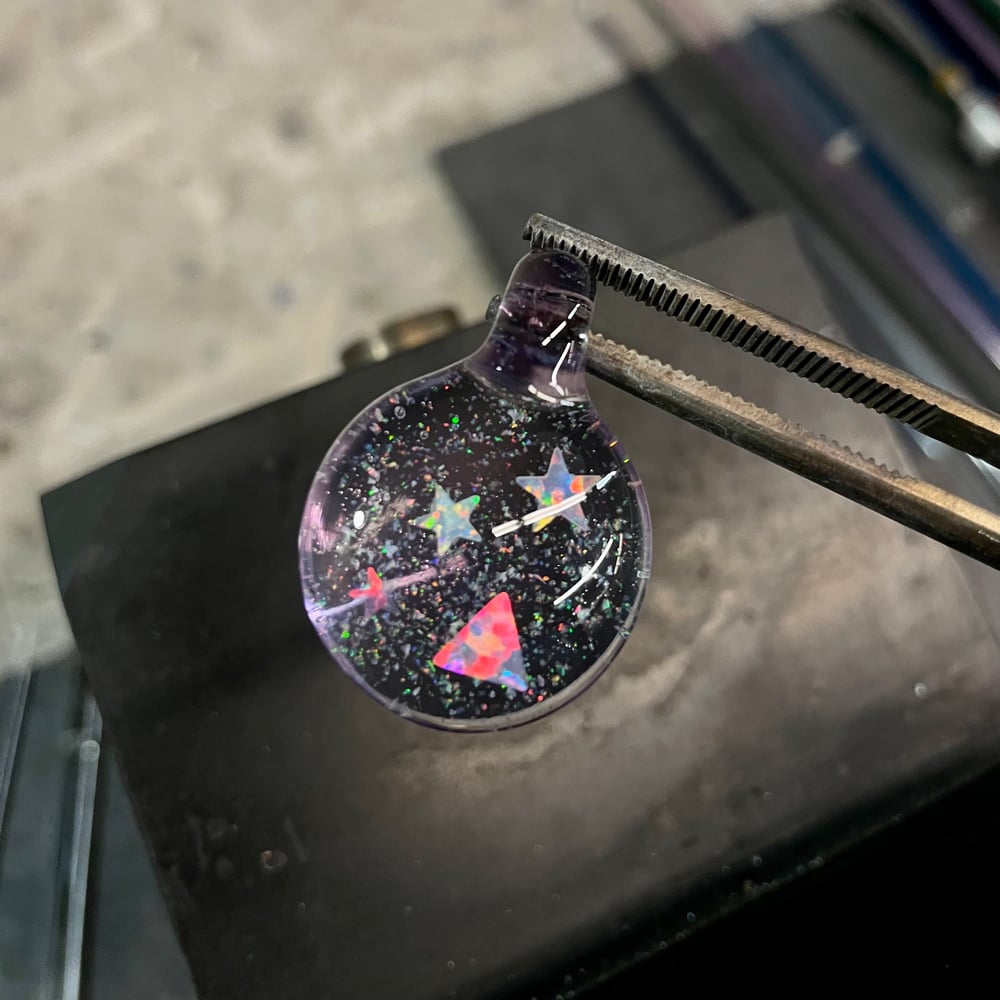 Image of Stars and Pyramid Opal Arrangement Pendant