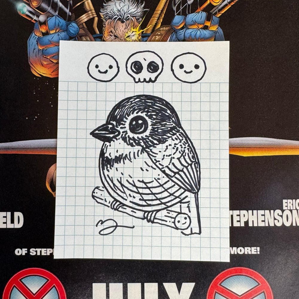 Image of Fat Bird Sharpie Sketch #249
