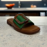 Image 3 of Oh My Sandals 5155 Green/Tan