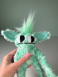 Image 2 of Small Weighted Side Eye Monster - Mint