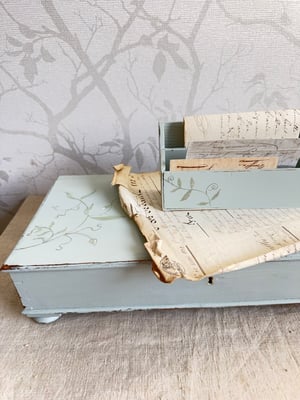 Image of Hand painted vintage wooden letter rack 