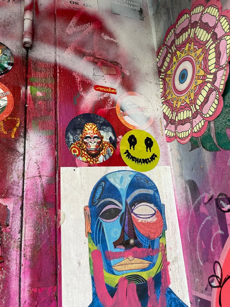 Image of holographic smiley stickers pack