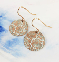 Image 1 of 830° Enamel Daisy Drop Earrings