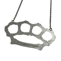 Image 3 of bones brass knuckle necklace 