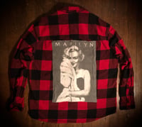 Upcycled “Marilyn” t-shirt flannel
