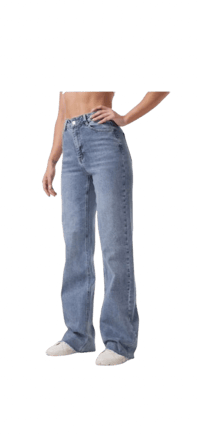 Image 1 of Faded Blue Extra Long Jeans