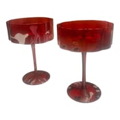 Image of Red Coupe Glasses Set of 2 