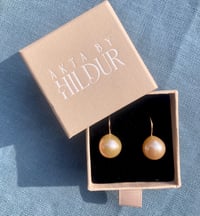 Image 1 of Peach Freshwater Pearl Earrings