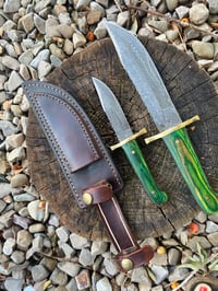 Image 4 of Double 512 layer Damascus knives. 