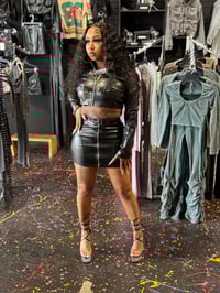 Image 1 of Leather Skirt Set