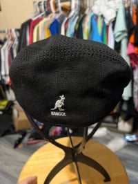 Image 4 of Kangol Black Newsboy Golf Hat