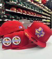 Image 2 of New Era 59Fifty Scarlet Royal TX w/H-Town Stones Blip included 