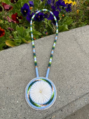 Image of Blue Dentalium Medallion