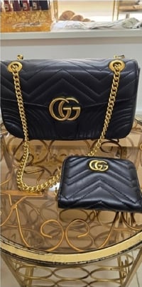 Image 2 of Gorgeous Black Crossbody Gold Hardware