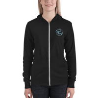 Image 1 of Women's Zip-Up Hoodie - Light Blue Logo