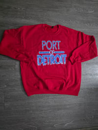 Image 1 of Retro Red PORT OF DETROIT sweatshirt