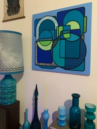 Image 2 of Gravitational Pull ’acrylic painting on wood panel 70cm x 70cm