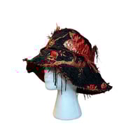 Image 1 of Fringe Embroidered Bucket Hat