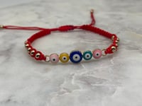 Image 1 of COLORFUL  EYE BRACELETS red