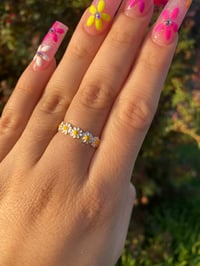 Image 1 of Daisy Flower Ring 925 Ss