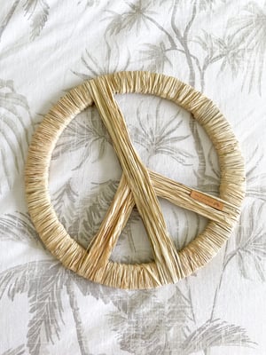 Image of Raffia Peace Sign / PRE ORDERS NOW OPEN / please allow 2-3 weeks for your order 