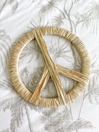 Image 8 of Raffia Peace Sign 30cm ( use drop down menu for colour selection)