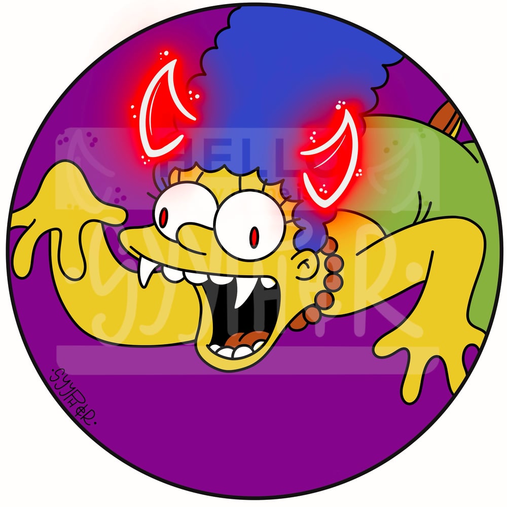 LIMITED HALLOWEEN ‘23 DROP - “Marge on the Run: After Dark” 12” x 12” Digital Print