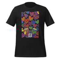 Image 1 of LOVEDCGOGO "LOVE HEARTS CRANK" Dark Unisex Tee (see color options)