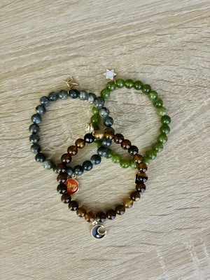 Image of 3pcs Gemstone Bead Bracelet 