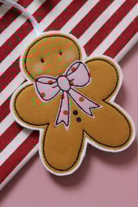 Image 5 of Gingerbread man with bow decoration 