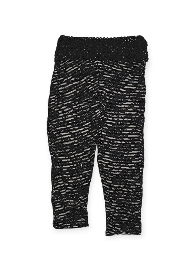striped lace capris