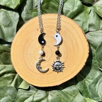 Image 1 of Yin & Yang Sun & Moon Necklace Set 