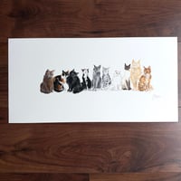 Image 2 of ORIGINAL ARTWORK - Cat Gradient II -  50x25cm