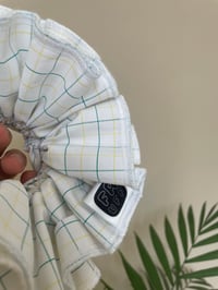 Image 2 of White Check Recycled Fabric Fruff