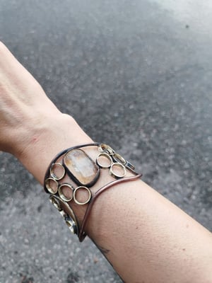 Citrine and bullet casings bracelet 