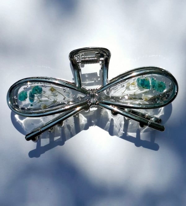 Image of Floral Claw Clips Bow
