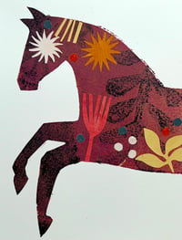 Image 4 of Domingo , a russet and stone monoprinted horse
