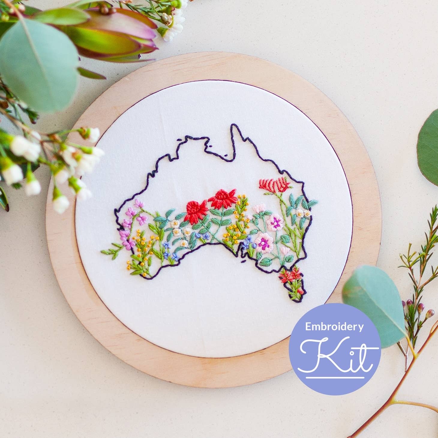 Image of Australian Native Flowers Embroidery 