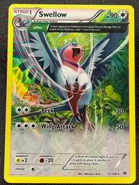 Image 1 of Swellow (72 Delta) - XY - Roaring Skies Holofoil - Moderately Played