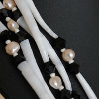 Image 5 of 5 strand Dentalium & Pink Pearl Necklace