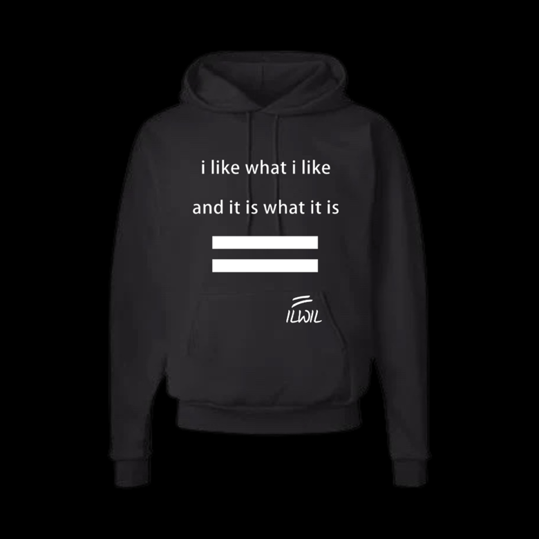 Image of I LIKE WHAT I LIKE HOODIE  BLK/WHT