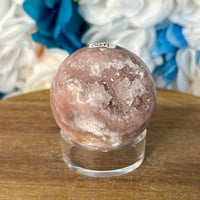 Image 1 of Pink Amethyst Flower Agate Sphere (36A)