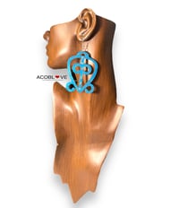 Image 1 of Power of love Adinkra symbol earrings 