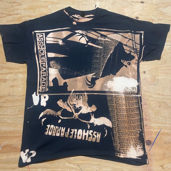 Image of ASSHOLEPARADE - ALL/OVR bleach print #1 (SIZE LARGE)